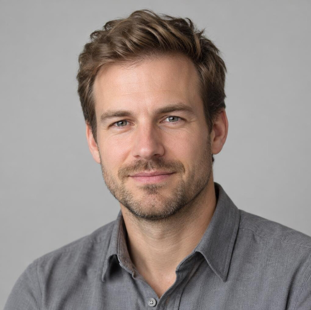 Portrait of a man with a light beard